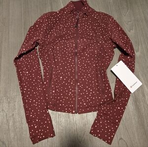 Lululemon burgundy bay candy heart cropped define jacket 4